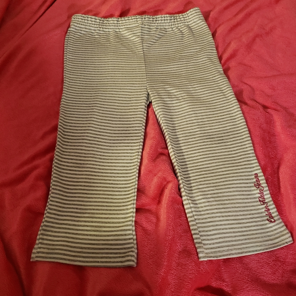 *3for10*Girls 5T Calvin Klein Striped Leggings